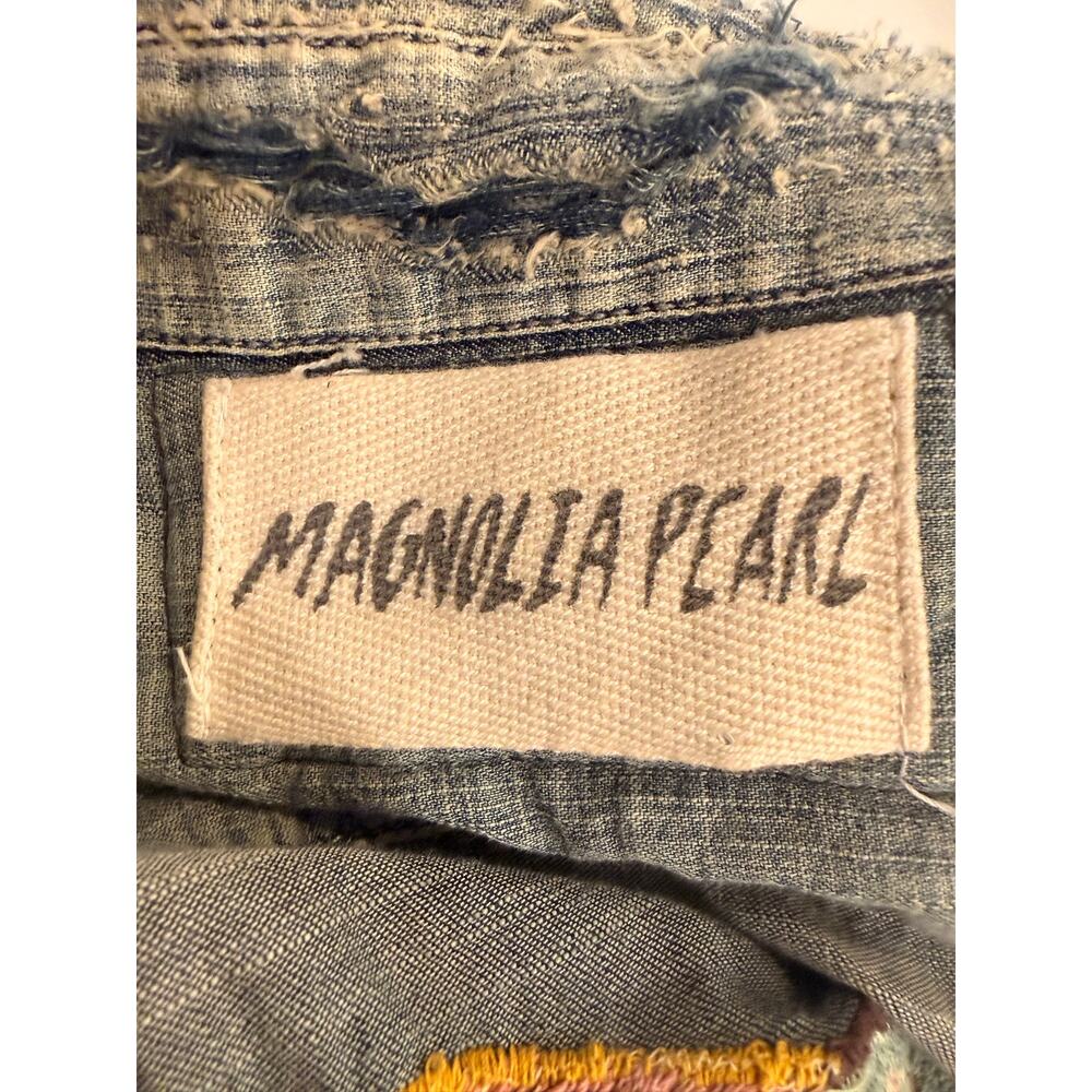 Magnolia Pearl #596 Embroidered Adison Workshirt Washed Indigo Rare One Size - Picture 3 of 13